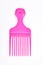 Pink professional afro comb.
