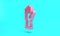 Pink Protective gloves icon isolated on turquoise blue background. Minimalism concept. 3D render illustration