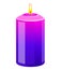 Pink purple aroma candle