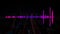 Pink and Purple Electro House Music Sound with Equalizer waves on a dark city