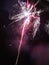 Pink and purple firework exploding