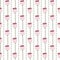 Pink, Purple, and Green Tulip and Polka Dot Stripes Seamless Pattern Background