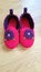 Pink and purple ladies pretty charentaise slippers