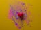 Pink and purple paint and heart shape