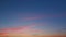 Pink, purple pastel colored clouds moving slowly. Puffy fluffy beautiful pink clouds. Timelapse.