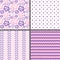 Pink & Purple Seamless Patterns