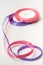 Pink and purple strip for tying bow and packaging