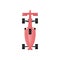 Pink race car from top view, cartoon model of sport vehicle for speed rally competition