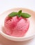 Pink raspberry icecream