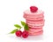 Pink raspberry macaron cookies