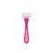 Pink razor for women. Shaving tool. Hair removal. Vector
