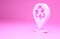 Pink Recycle symbol icon isolated on pink background. Circular arrow icon. Environment recyclable go green. Minimalism