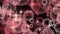 Pink red burgundy Gray seamless rising Bubbles and Stars floating and slow moving Loop particle Bubble Animation Black