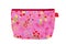 Pink red flower pocket bag with leaves and hearts