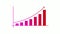 Pink red gradient color success business growth animation