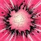 Pink Retro Comic Book Style Supernova Explosion