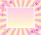 Pink retro frame with circles