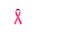 Pink ribbon as a symbol of breast cancer awareness and hands of women from all over the world with copy space 4k animation