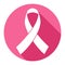 Pink Ribbon Breast Cancer Awareness Icon