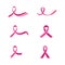 pink ribbon breast cancer icon