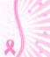 Pink ribbon breast cancer support background