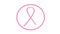 Pink ribbon cancer awareness on black background, cancer awareness. Modern style logo for october month awaren