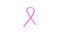 Pink ribbon cancer awareness on black background, cancer awareness. Modern style logo for october month awaren