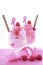 Pink Ribbon Charity for Womens Health Awareness Ice Cream Sundae