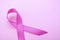 Pink Ribbon Charity for Womens Health Awareness ribbon.