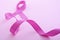 Pink Ribbon Charity for Womens Health Awareness ribbon.