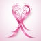 Pink ribbon for life hope and healing