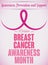 Pink Ribbon over Protecting Shield for Breast Cancer Day, Vector Illustration