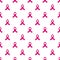 Pink ribbon support breast cancer pattern seamless vector