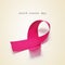 Pink ribbon and text world cancer day