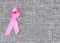 Pink ribbon women breast canser sign background.