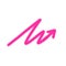 Pink right arrow by handwrite style