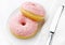 Pink ring donuts