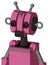 Pink Robot With Multi-Toroid Head And Dark Tooth Mouth And Red Eyed And Double Antenna