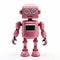 Pink Robot Toy With Strong Facial Expression - Precisionist Style