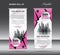 Pink Roll up banner template vector, advertisement, x-banner, poster, pull up design, display, layout, business flyer, sale banner