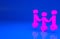Pink Rope barrier icon isolated on blue background. VIP event, luxury celebration. Celebrity party entrance. Minimalism