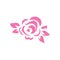 Pink rose flower graphic tattoo shape cut