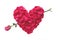 Pink Rose Heart with rose arrow