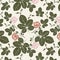 Pink Rose seamless colored floral pattern