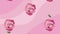 pink roses flowers pattern animation
