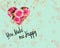 Pink roses heart   blurred  background with golden elements festive template with wishes text lettering copy space