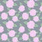 Pink Roses seamless patern. Flowers in pastel colours. Vector fl