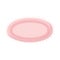 Pink round carpet decoration interior isolated icon design