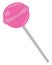 A pink round lollypop candy loved by little ones vector color drawing or illustration