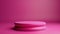 Pink Round Object on Pink Background